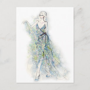 De zomerdress briefkaart