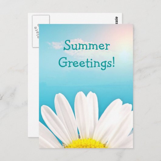 De zomergroeten. Briefkaart (Voorkant / Achterkant)