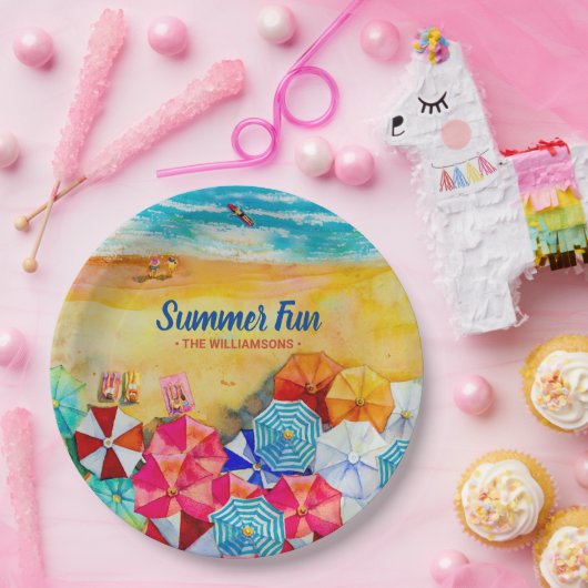 De zomerknollen op het zand Bord (Feest)