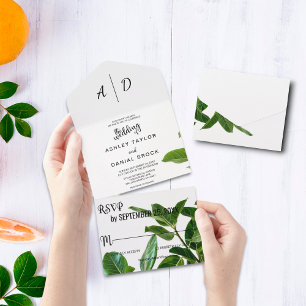 De zomerlente Alle in één bruiloft nodigt uit All In One Uitnodiging