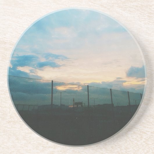 De zomernacht in Stockholm Zandsteen Onderzetter (Voorkant)