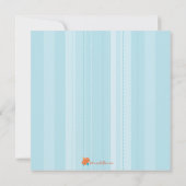 De zomerpartij nodigt uit : Blauw en Oranje Hibisc Kaart (Achterkant)