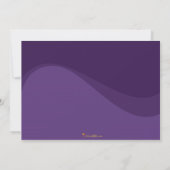 De zomerpartij nodigt uit : Paarse en gouden Drink Kaart (Achterkant)