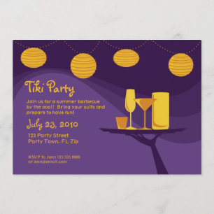 De zomerpartij nodigt uit : Paarse en gouden Drink Kaart