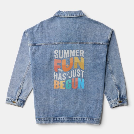 De zomerpret is net begonnen denim jacket (Achterkant)