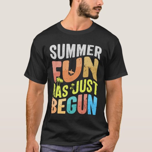 De zomerpret is net begonnen t-shirt (Voorkant)