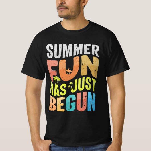 De zomerpret is net begonnen t-shirt (Voorkant)