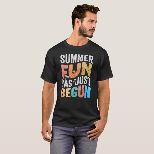 De zomerpret is net begonnen t-shirt (Voorkant volledig)