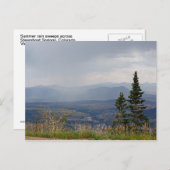 De zomerregen in het briefkaart van de bergen (Voorkant / Achterkant)