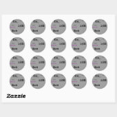 De, zomers eiland, 2ndhand, 2ndhand, 2ndhand, ... ronde sticker (Vel)