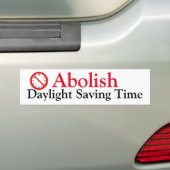 De zomertijd afschaffen bumpersticker (Op auto)