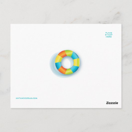 De zomertijd was een wens dat ik hier was, grappig briefkaart (Achterkant)