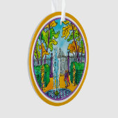 De zomertuin, met de hand getrokken waterverf ornament (voorkant)