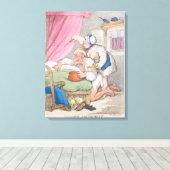 De zomervakantie. Bug Hunting Canvas Afdruk (Insitu (Houten vloer))