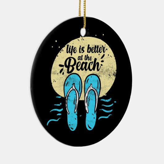 De zomervakantie zwemt beter in keramisch ornament (Rechts)