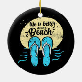 De zomervakantie zwemt beter in keramisch ornament (Achterkant)