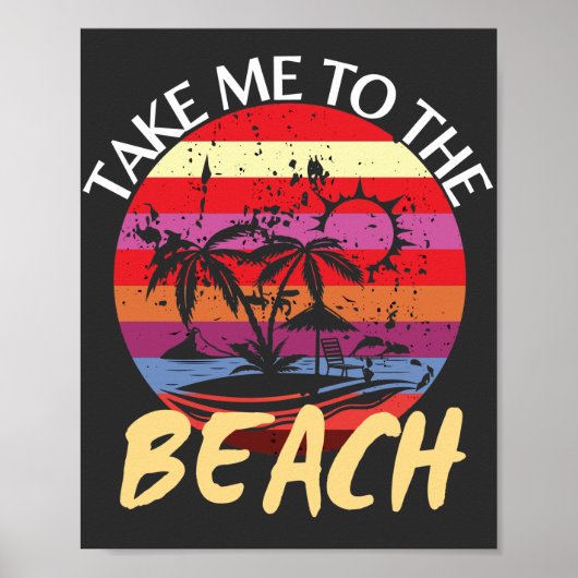 De zomerVintage brengt me naar het strand Poster (Voorkant)