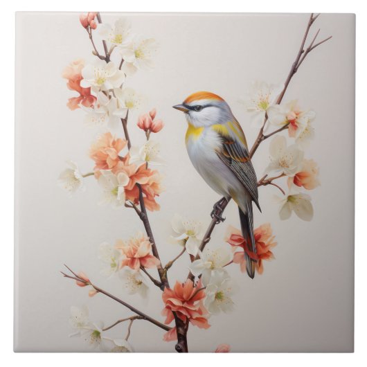 De zomervogel tegeltje (Voorkant)