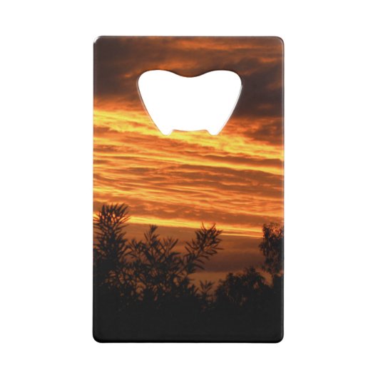 De zomerzonsondergang in Canberra tweezijdig Creditkaart Flessenopener (Voorkant)