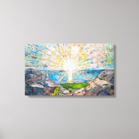 De zon 1909 | Edvard Munch | Canvas Afdruk (Voorkant)