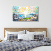De zon 1909 | Edvard Munch | Canvas Afdruk (Insitu (Slaapkamer))