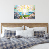 De Zon 1909 | Edvard Munch | Canvas Afdruk (Insitu (Slaapkamer))