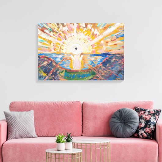 De Zon 1912 | Edvard Munch | Canvas Afdruk (Insitu (Woonkamer))
