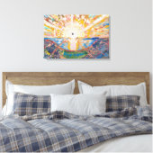 De Zon 1912 | Edvard Munch | Canvas Afdruk (Insitu (Slaapkamer))