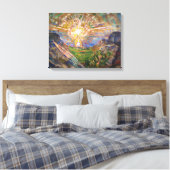 De zon 1912 | Edvard Munch | Canvas Afdruk (Insitu (Slaapkamer))