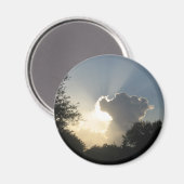 De zon barst door de wolkenmagneet magneet (Voorkant / Achterkant)