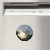 De zon barst door de wolkenmagneet magneet (Insitu (Vaatwasser))