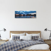 De zon begint bij de walvis canvas afdruk (Insitu (Slaapkamer))