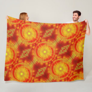 De zon bij zonsondergang 1 fleece deken