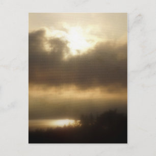 De zon boven de Columbia rivier #1 Briefkaart