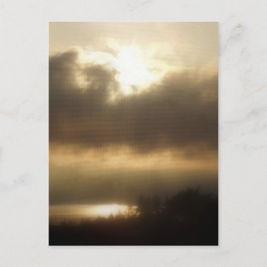 De zon boven de Columbia rivier #1 Briefkaart (Voorkant)