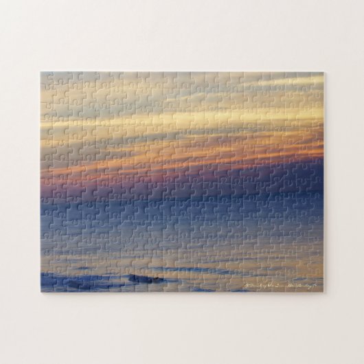 De zon boven de oceaan legpuzzel (Horizontaal)