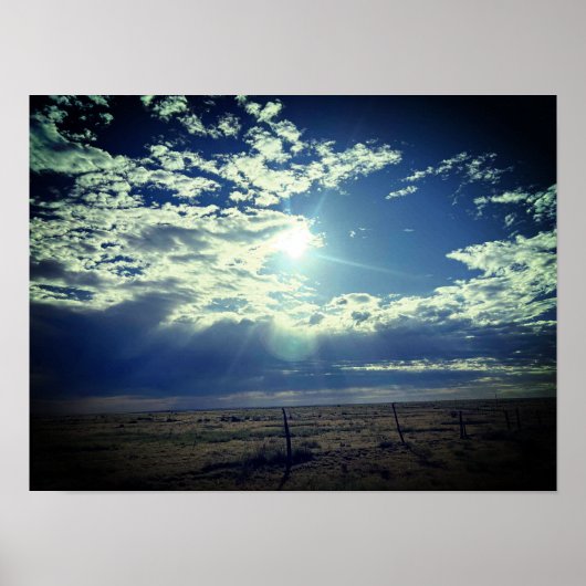 De zon boven de prairie poster (Voorkant)