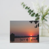 De zon boven de Zambesi Briefkaart (Staand voorkant)