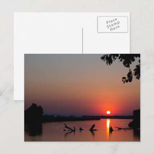 De zon boven de Zambesi Briefkaart (Voorkant / Achterkant)