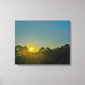 De Zon Boven Een Berg Horizon Canvasprint Canvas Afdruk (Voorkant)