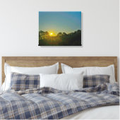De Zon Boven Een Berg Horizon Canvasprint Canvas Afdruk (Insitu (Slaapkamer))