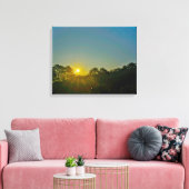 De Zon Boven Een Berg Horizon Canvasprint Canvas Afdruk (Insitu (Woonkamer))