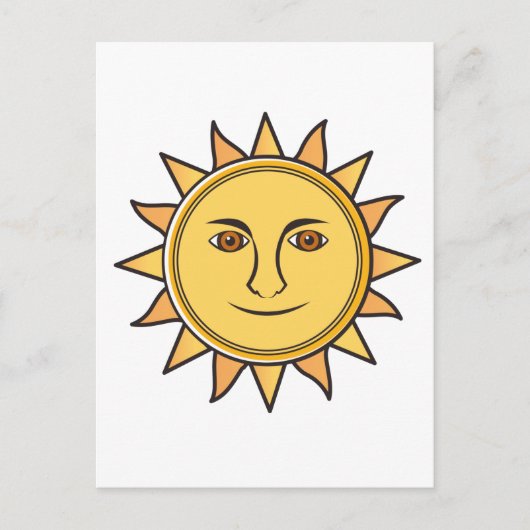 De zon briefkaart (Voorkant)