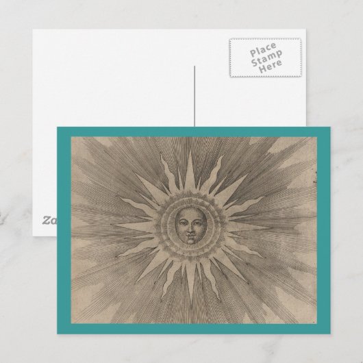 De zon briefkaart (Voorkant / Achterkant)