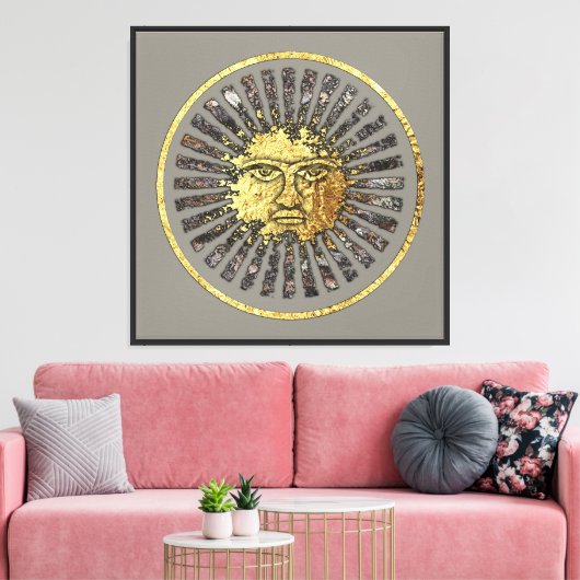 De Zon Canvas Afdruk (Insitu (Woonkamer))