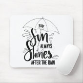 De zon citeert de Regen citeert Positieve Resultaa Muismat (Met muis)