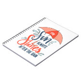 De zon citeert de Regen citeert Positieve Resultaa Notitieboek (Linkerzijde)