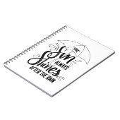 De zon citeert de Regen citeert Positieve Resultaa Notitieboek (Linkerzijde)