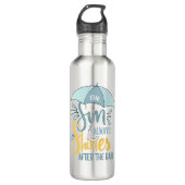 De zon citeert de Regen citeert Positieve Resultaa Waterfles (Voorkant)