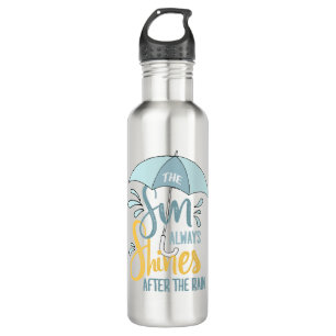 De zon citeert de Regen citeert Positieve Resultaa Waterfles